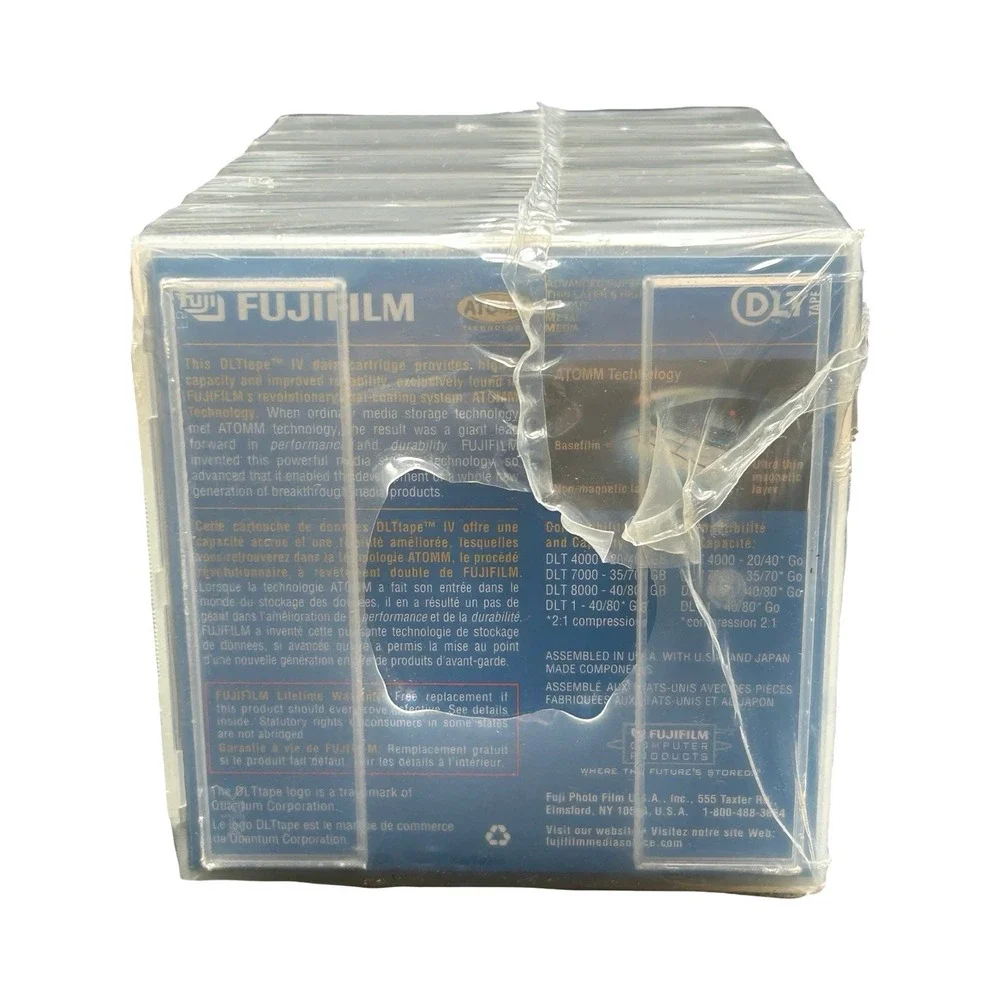 Fujifilm DLTtape IV 40GB 80GB Data Cartridge 5 Pack Sealed 26112088 DLT IV Tape